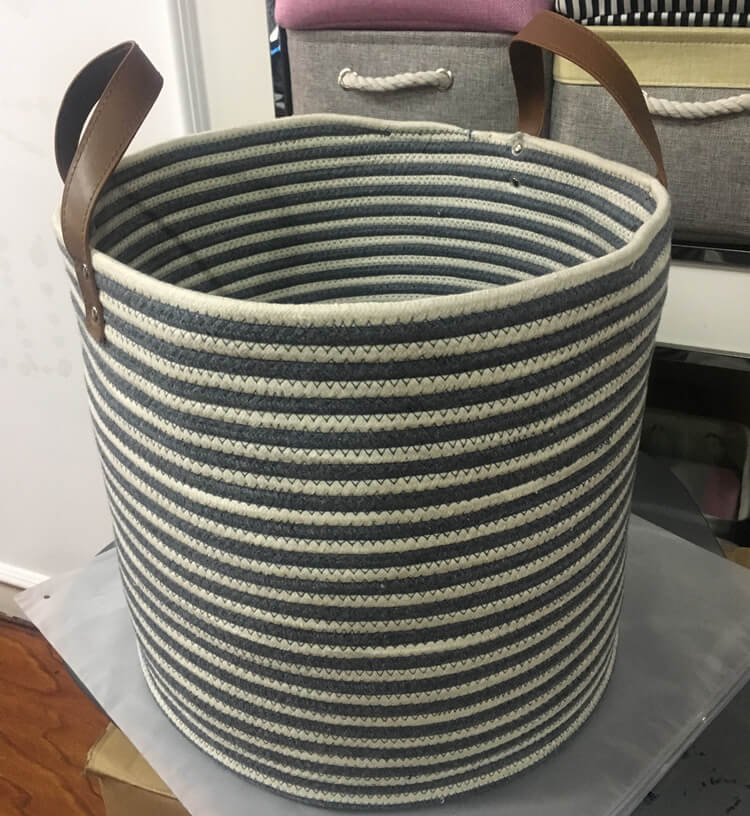 Large Cotton Rope Clothing  Basket  household product storage box Toy Organizer 